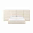 Pemberly Row Contemporary Cream Boucle Queen Wings (Set of 2)
