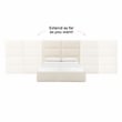 Pemberly Row Contemporary Cream Boucle Queen Wings (Set of 2)