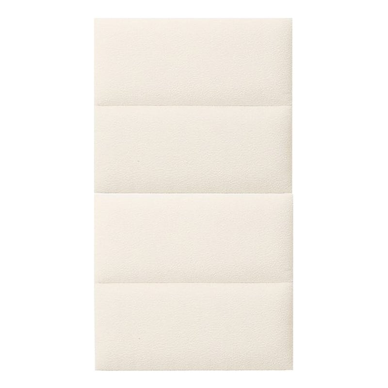 Pemberly Row Contemporary Cream Boucle Queen Wings (Set of 2)