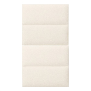 Pemberly Row Contemporary Cream Boucle Queen Wings (Set of 2)