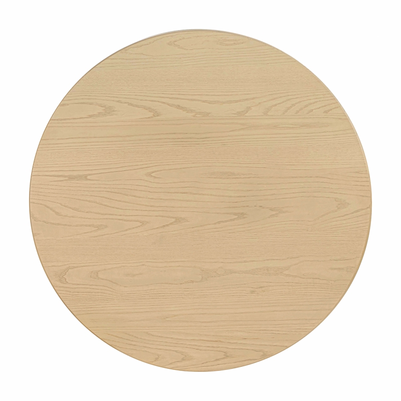 Pemberly Row Transitional Oak Wood Round Dining Table - 47.3