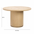 Pemberly Row Transitional Oak Wood Round Dining Table - 47.3