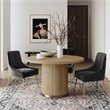 Pemberly Row Transitional Oak Wood Round Dining Table - 47.3