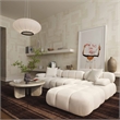 Pemberly Row Cream Vegan Shearling 4-piece Modular Sectional