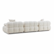 Pemberly Row Cream Vegan Shearling 4-piece Modular Sectional