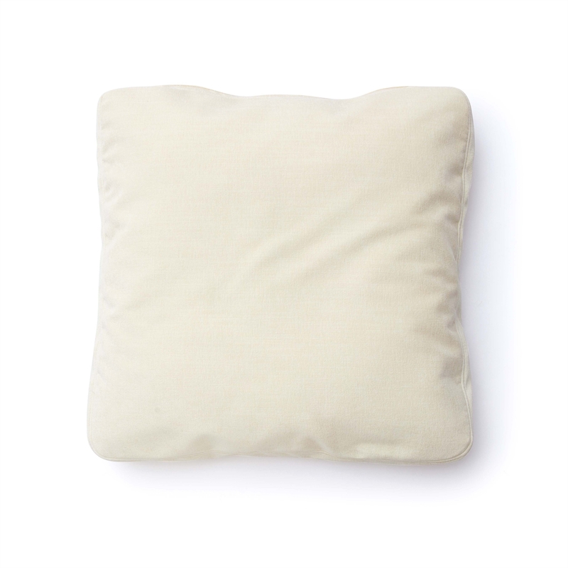 Pemberly Row Cream Chenille 24 x 24 inch Square Floppy Pillow