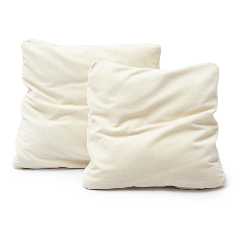 Pemberly Row Cream Chenille 24 x 24 inch Square Floppy Pillow