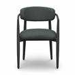 Pemberly Row Contemporary Black Textured Outdoor Dining Arm Chair