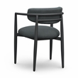 Pemberly Row Contemporary Black Textured Outdoor Dining Arm Chair