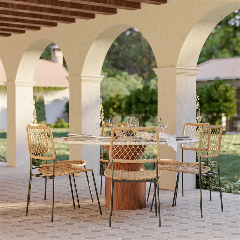 Pemberly Row Travertine Concrete Indoor / Outdoor 54