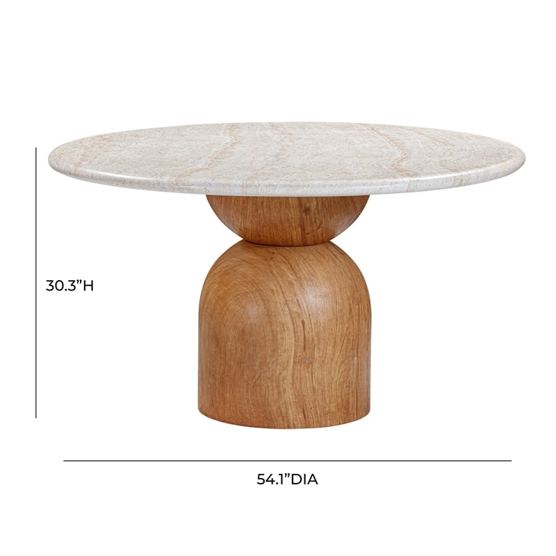 Pemberly Row Travertine Concrete Indoor / Outdoor 54