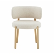 Pemberly Row Handmade Modern Transitional Cream Linen Dining Chair