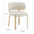 Pemberly Row Handmade Modern Transitional Cream Linen Dining Chair
