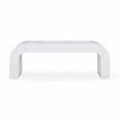 Pemberly Row Modern / Contemporary Hump White Finish Coffee Table