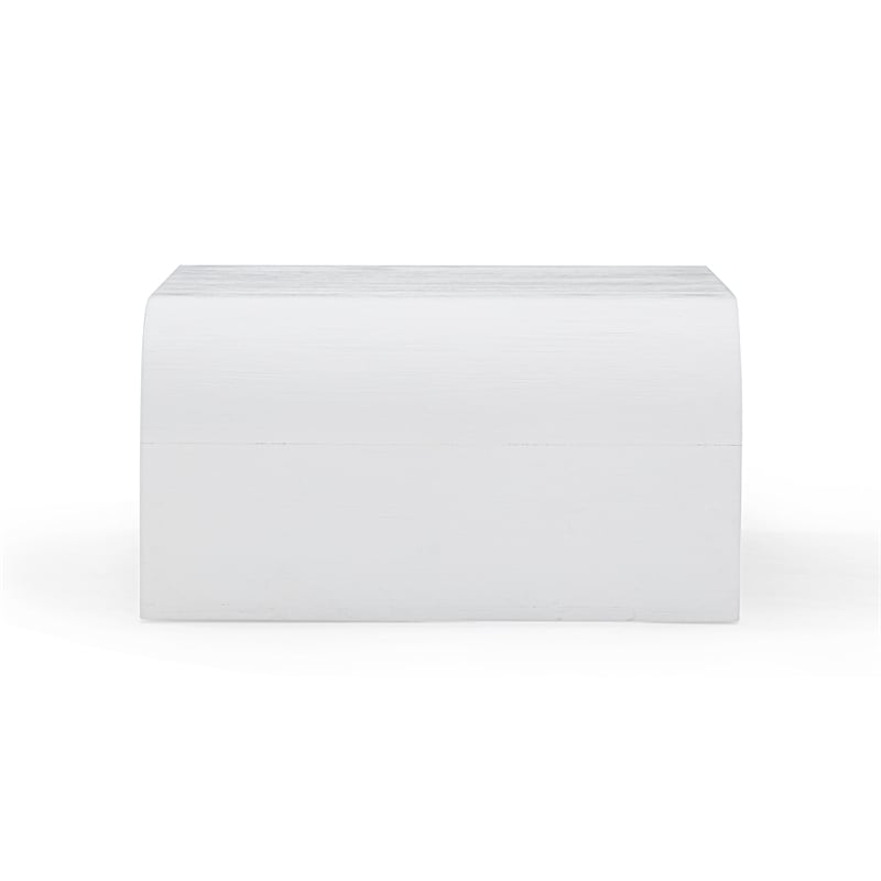 Pemberly Row Modern / Contemporary Hump White Finish Coffee Table