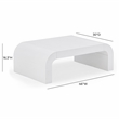 Pemberly Row Modern / Contemporary Hump White Finish Coffee Table