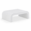 Pemberly Row Modern / Contemporary Hump White Finish Coffee Table