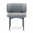 Pemberly Row Contemporary Speckled Grey Performance Boucle Dining Chair