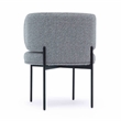 Pemberly Row Contemporary Speckled Grey Performance Boucle Dining Chair