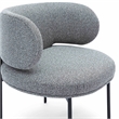 Pemberly Row Contemporary Speckled Grey Performance Boucle Dining Chair