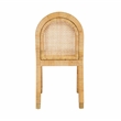 Pemberly Row Farmhouse Natural Rattan Arched Back Dining Chair