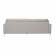 Pemberly Row Transitional Light Grey Textured Velvet Lounge Sofa