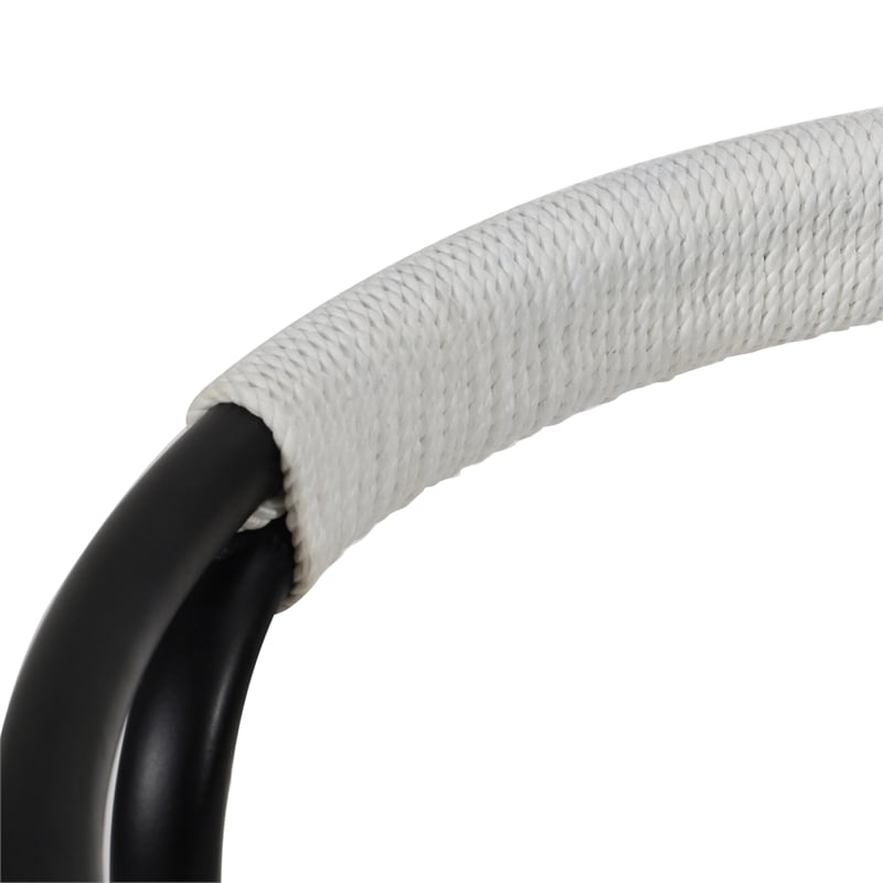 Pemberly Row Contemporary Upholstered  Cream Outdoor Dining Chair