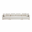 Pemberly Row Handmade Contemporary Cream Upholstered 145