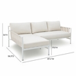 Pemberly Row Handmade Contemporary Cream Outdoor Sectional - LAF