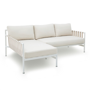 Pemberly Row Handmade Contemporary Cream Outdoor Sectional - LAF