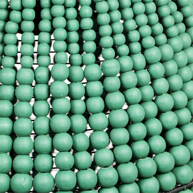 Pemberly Row Handmade Transitional Green Wooden Bead Chandelier