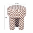 Pemberly Row Handmade Contemporary Brown Checkered Boucle Stool