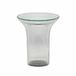 Pemberly Row Handmade Contemporary Clear Glass Flared Side Table