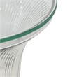 Pemberly Row Handmade Contemporary Clear Glass Flared Side Table