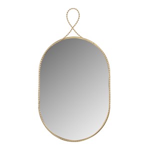 Pemberly Row Handmade Contemporary Braided Brass Oval Wall Mirror