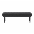 Pemberly Row Handmade Transitional Black Finish Boucle Bench