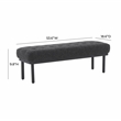 Pemberly Row Handmade Transitional Black Finish Boucle Bench