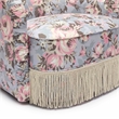 Pemberly Row Traditional Spring Floral Print Tasseled Lounge Chair