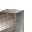 Pemberly Row Transitional Antique Brass Mirrored Glass Side Table