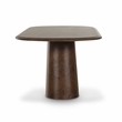 Pemberly Row Contemporary Brown Burl Oval 87 inch Dining Table