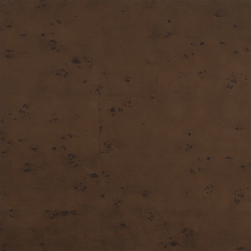 Pemberly Row Contemporary Brown Burl Oval 87 inch Dining Table