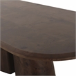Pemberly Row Contemporary Brown Burl Oval 87 inch Dining Table