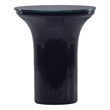 Pemberly Row Contemporary Midnight Blue Glass Flared Side Table