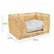 Pemberly Row Modern / Contemporary Natural Rattan Small Pet Bed