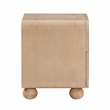 Pemberly Row Modern Transitional Moonrise Natural Ash Nightstand