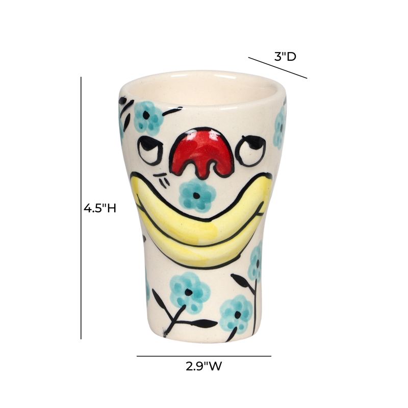 Pemberly Row Transitional 'Daydreamer' Ceramic Glasses - Set of 4