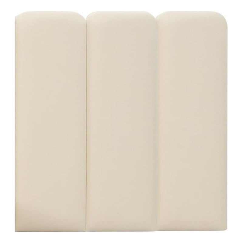 Pemberly Row Contemporary Cream Velvet Wings - Queen or King (Set of 2)
