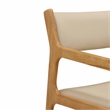 Pemberly Row Mid-Century Cream Vegan Leather Dining Chair - Set of 2