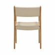 Pemberly Row Mid-Century Cream Vegan Leather Dining Chair - Set of 2