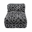 Pemberly Row Handmade Transitional Outdoor Black Accent Pouf